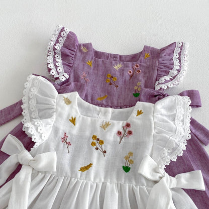 【BABY&KID】夏新作花刺繍ワンピースSK105021