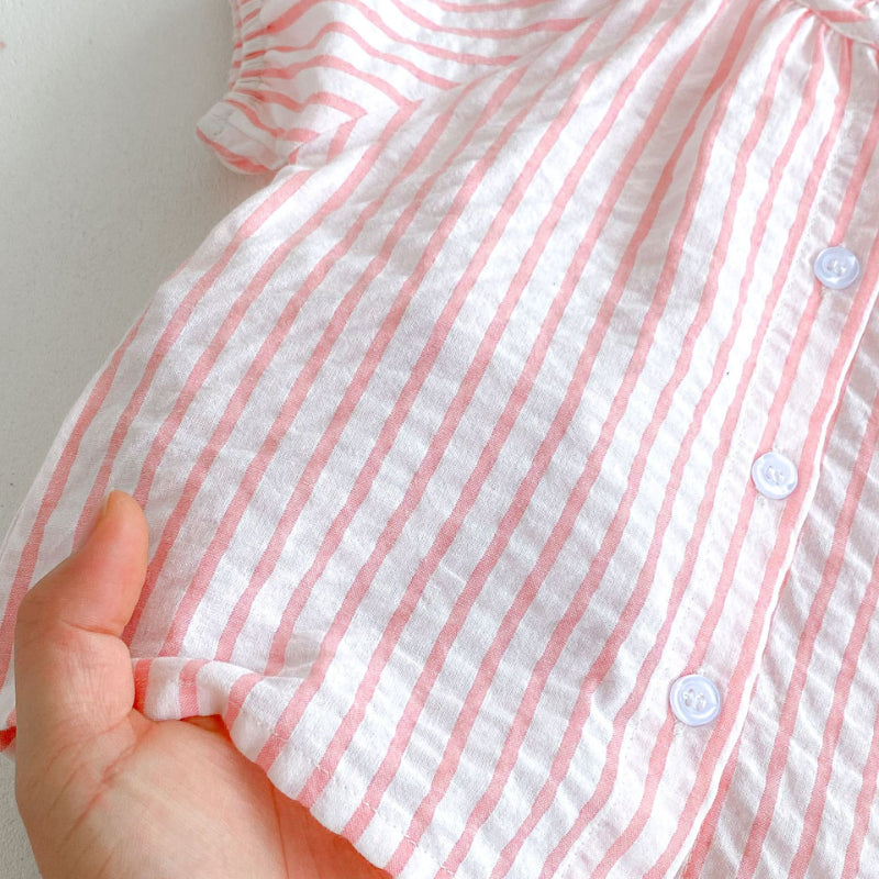 【BABY】夏新作 うさ耳ストライプセットアップSK072309