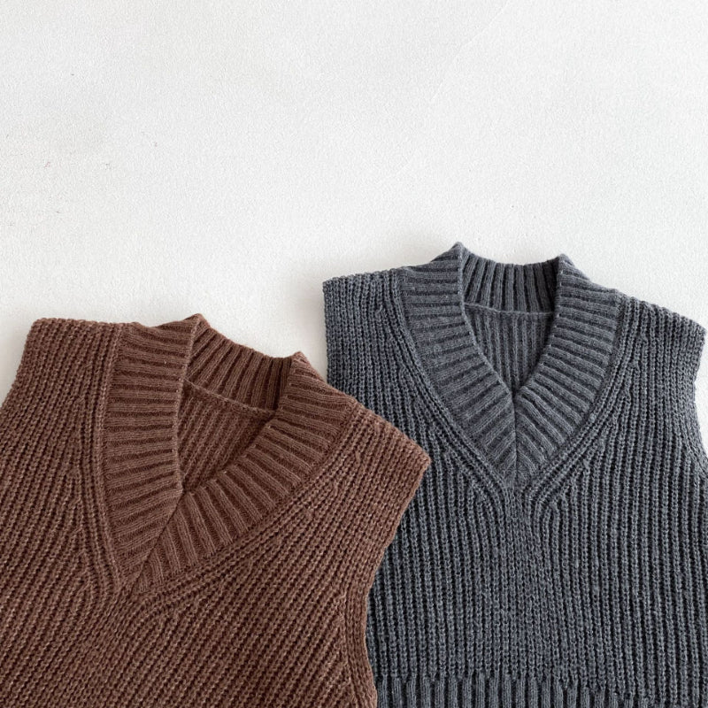 【BABY&KID】VネックレトロニットベストSK092919