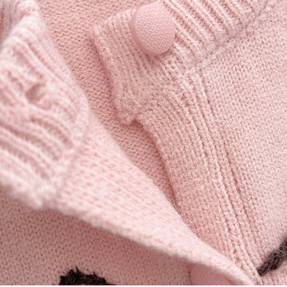 【BABY&KID】韓国風刺繍ニットロンパース、カーディガンSK101835