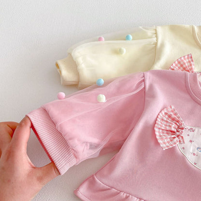【BABY&KID】チュールポンポン小花柄スウェットSK103515