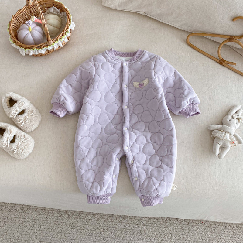 【BABY】冬新作マカロンカラー刺繍カバーオールSK102910