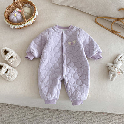 【BABY】冬新作マカロンカラー刺繍カバーオールSK102910