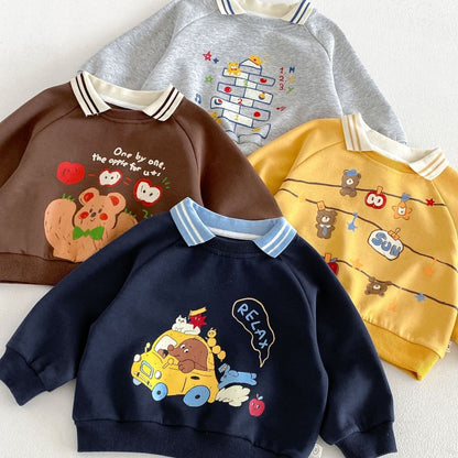 【BABY&KID】カートゥーン襟付きセットアップSK107202