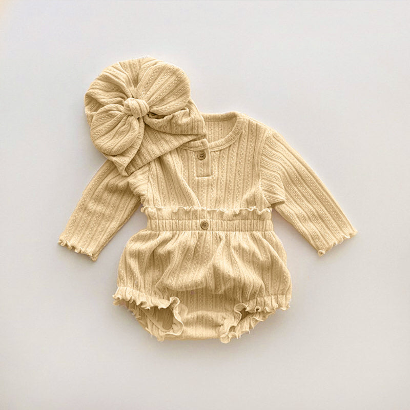 【BABY】ジャカードニットトップス&PPパンツ&帽子SK100611