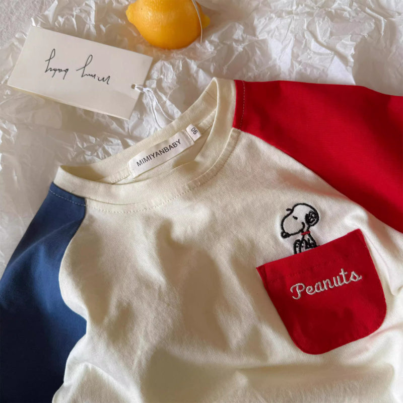 【BABY&KID】夏新作 ロゴポケット刺繍TシャツSK090809