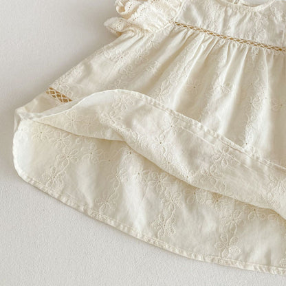 【BABY&KID】夏新作 フラワー刺繍ワンピースSK081609