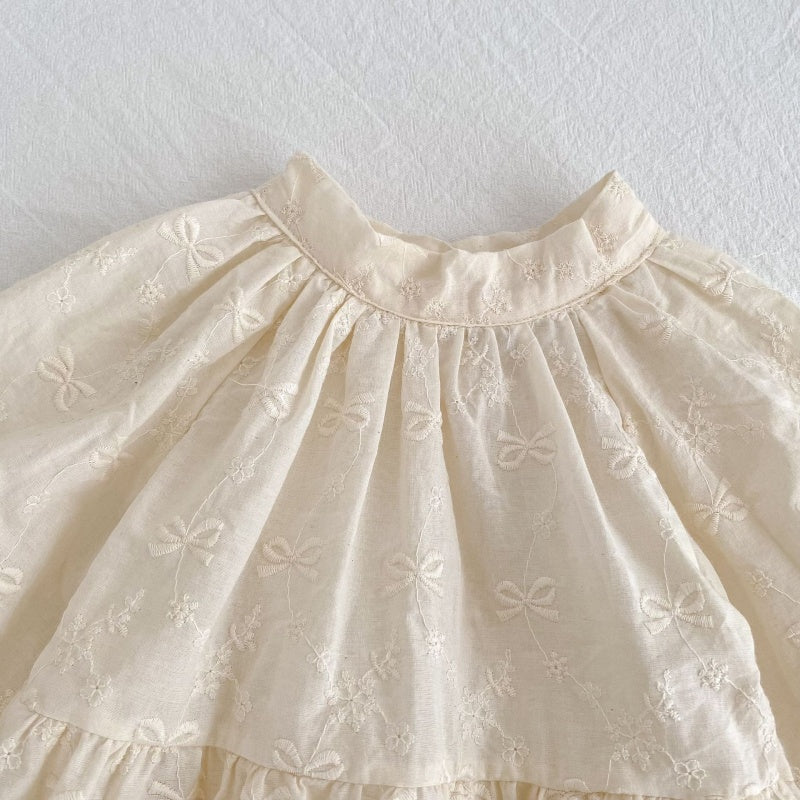 【BABY&KID】蝶結び刺繍ロンパース、ワンピースSK107915