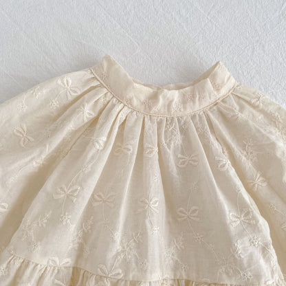 【BABY&KID】蝶結び刺繍ロンパース、ワンピースSK107915