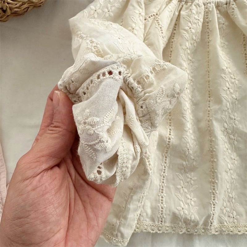 【BABY&KID】刺繍ラウンドカラーブラウスSK101446