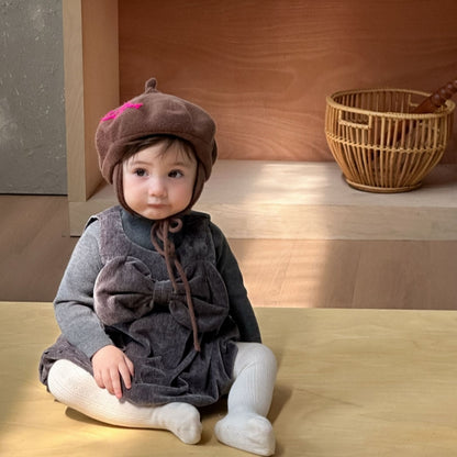 【BABY-予約限定】冬新作ヘップバーン風ドレスワンピ＆ニットインナー2点セットSK102231