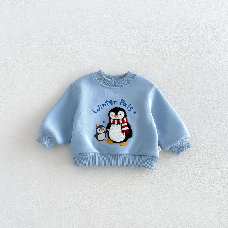 【BABY&KID】冬新作カートゥーンワッペントレーナーSK108503