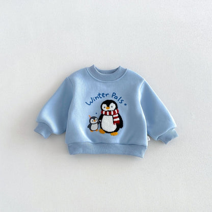 【BABY&KID】冬新作カートゥーンワッペントレーナーSK108503