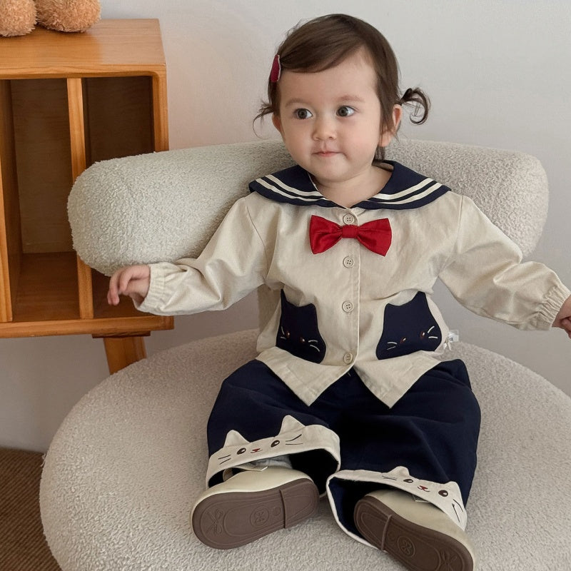 【BABY&KID】可愛い猫アウター、パンツSK100318
