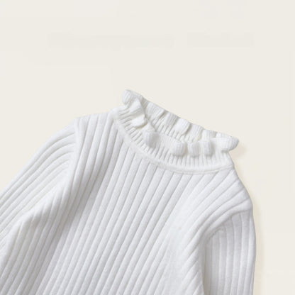 【BABY&KID】冬新作 立体リボンチュールワンピース＆フリルニットSK102426
