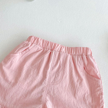 【BABY&KID】夏新作 キャミソール、無地ショートパンツSK080608