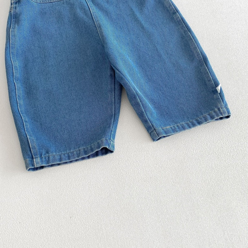 【BABY&KID】無地サロペット、ワッペンチェックシャツSK106613