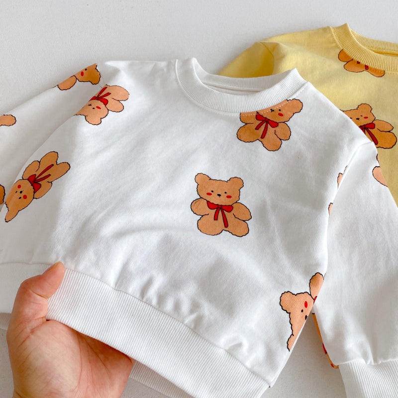 【BABY&KID】かわいいくまプリントセットアップSK092929