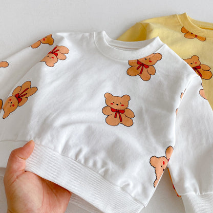【BABY&KID】かわいいくまプリントセットアップSK092929