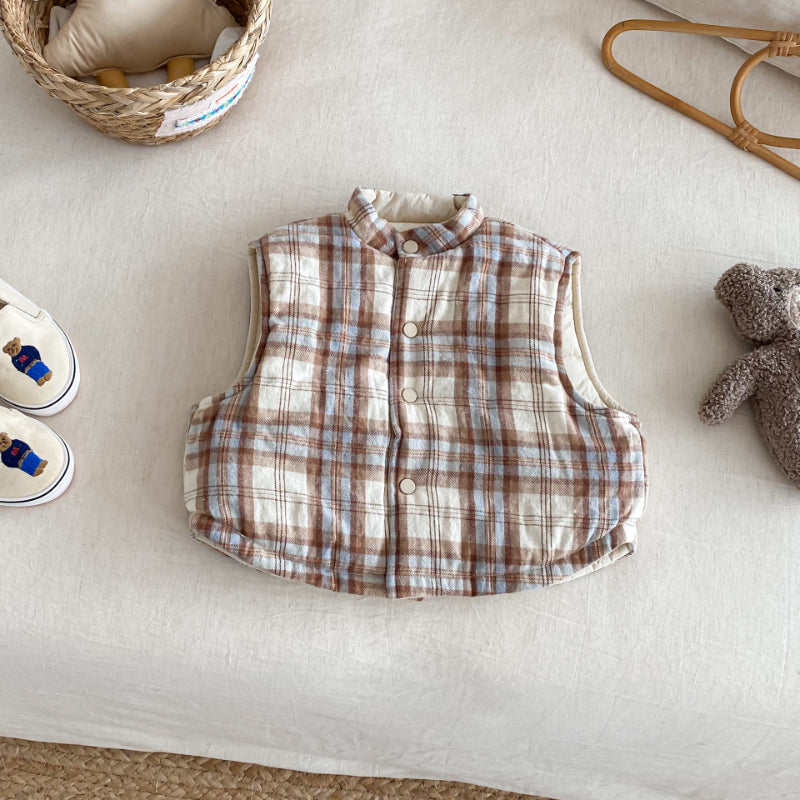 【BABY&KID】冬新作刺繍カートゥーンリバーシブルベストSK102517