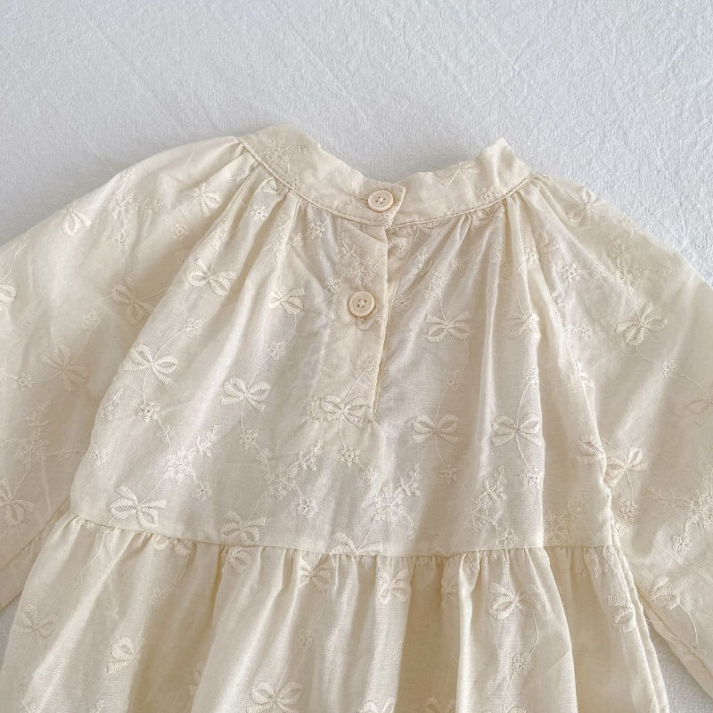 【BABY&KID】蝶結び刺繍ロンパース、ワンピースSK107915