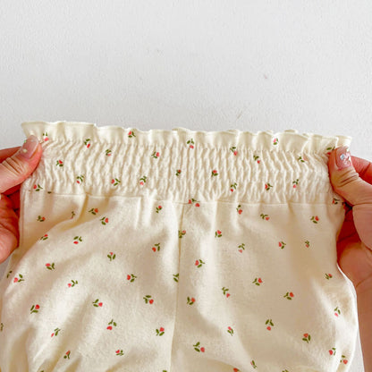 【BABY】コットン小花柄カバーオール、セットアップSK102219