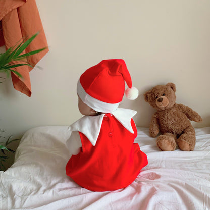 【BABY】韓国風ロンパースタイプクリスマスウェアSK102803