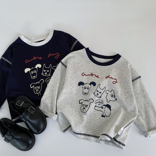 【BABY&KID】多頭小犬柄TシャツSK100512