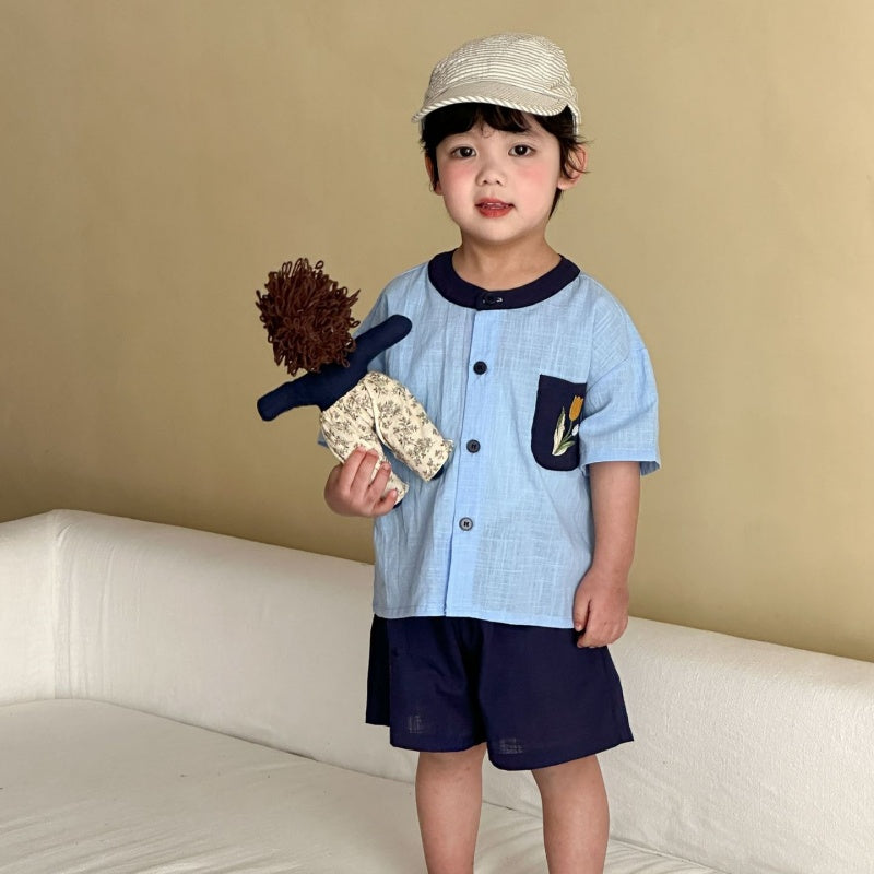 【BABY&KID】夏新作フラワー刺繍セットアップ、ワンピースSK104721