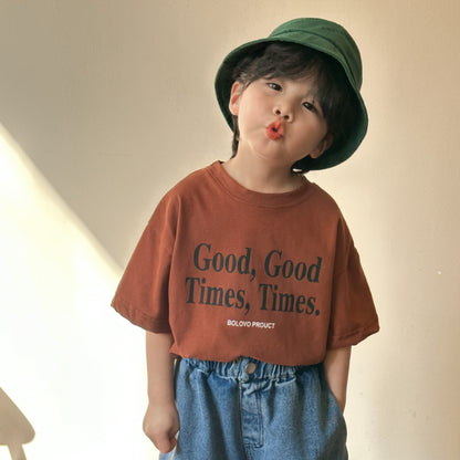 【BABY&KID】夏新作 Good times半袖トップスSK063026