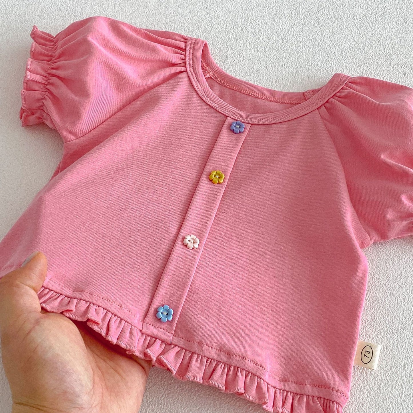 【BABY&KID】夏新作 スウィートパフスリーブTシャツSK105106