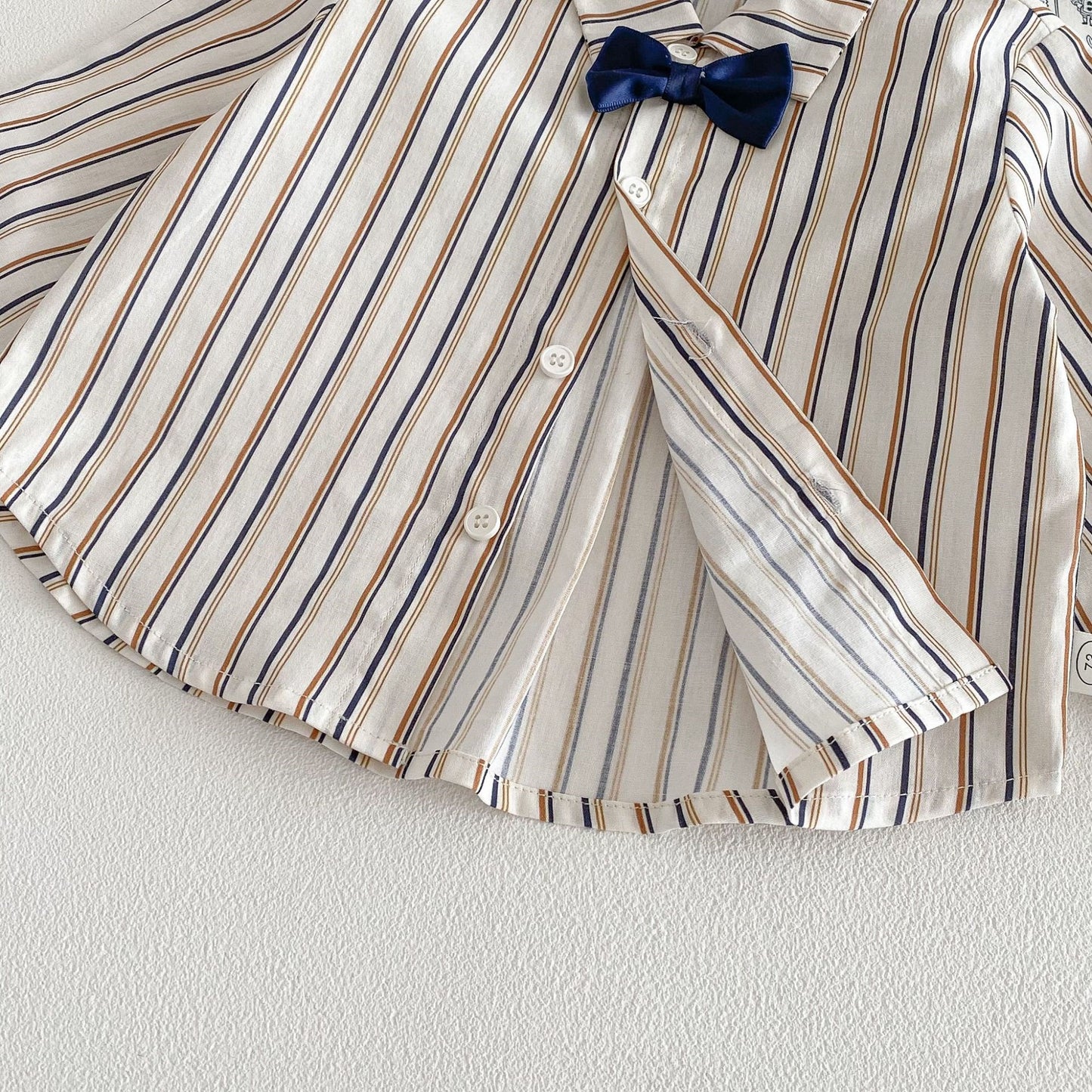 【BABY&KID】韓国風リボンタイシャツ、サロペットパンツSK103521