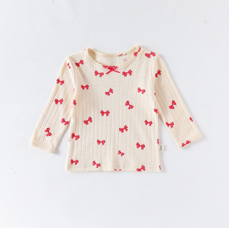【BABY&KID】北欧風ハート、蝶結びセットアップSK101331
