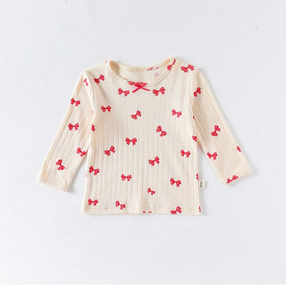 【BABY&KID】北欧風ハート、蝶結びセットアップSK101331