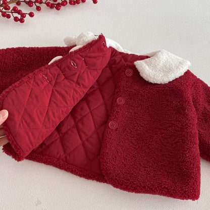 【BABY&KID】冬新作蝶結びカラーコート＆スカートSK103020