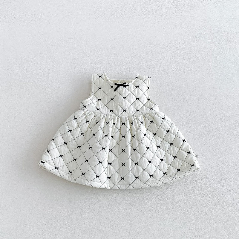 【BABY&KID】蝶結び刺繍ワンピース、パフスリーブトップスSK108113