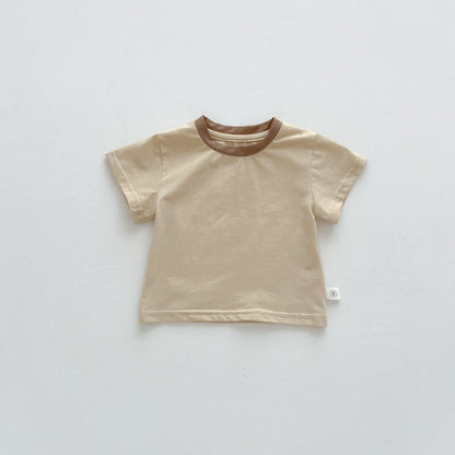 【BABY】夏新作 帽子付きチェックサロペット＆シャツ3点セットSK062602