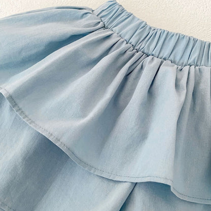 【BABY&KID】夏新作 無地レースキャミセットアップSK071925