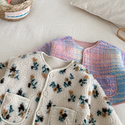 【BABY&KID】冬新作花柄、チェック中綿ジャケットSK102515