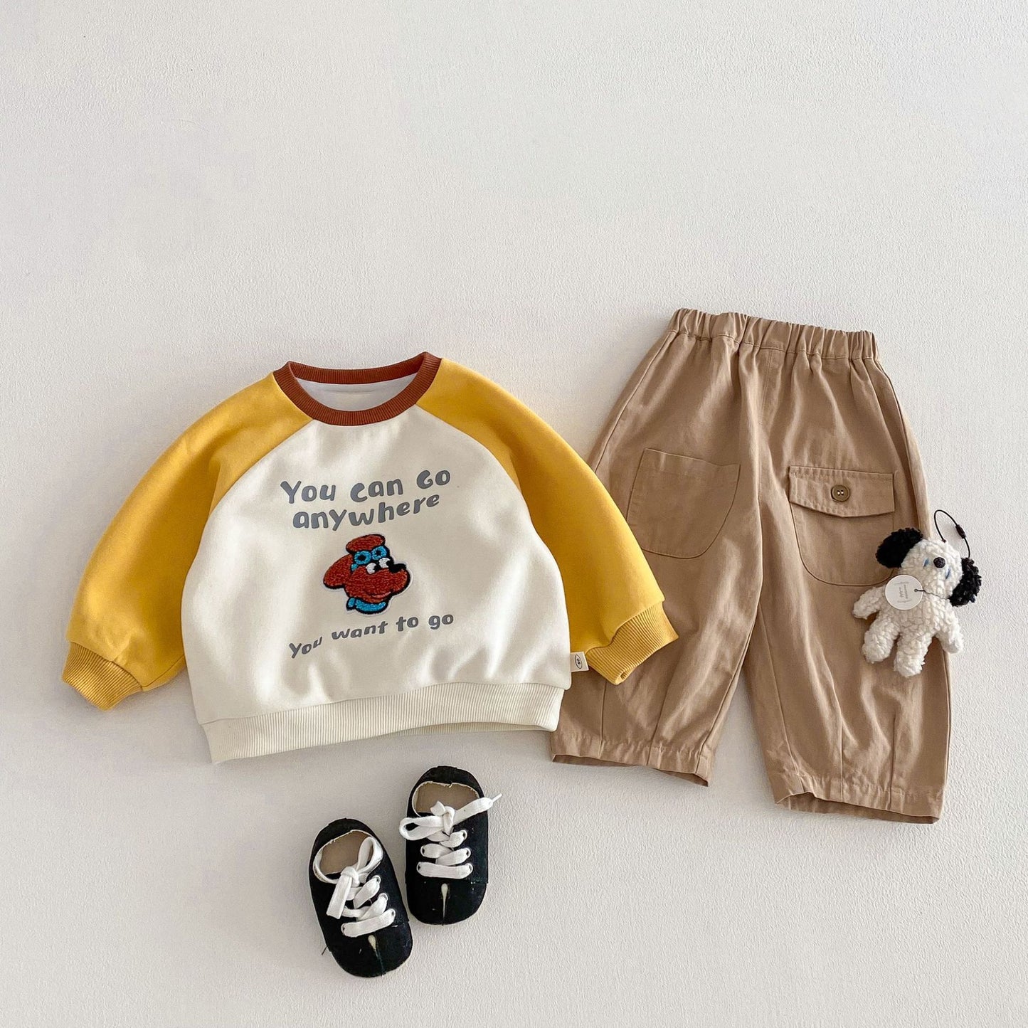 【BABY&KID】タオル刺繍カートゥーンスウェットSK103505