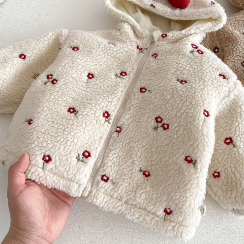 【BABY&KID】冬新作蝶結び＆小花柄キルティングコートSK102904