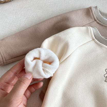 【BABY&KID】冬新作おうち刺繍裏起毛スウェットSK102516