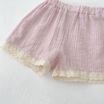 【BABY&KID】夏新作 花柄キャミソール＆ショートパンツセットアップSK071928