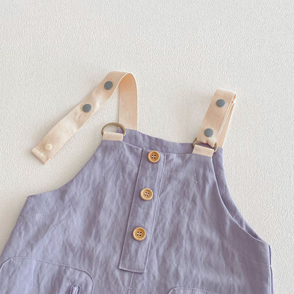 【BABY&KID】韓国風ワッペンサロペットパンツSK103502