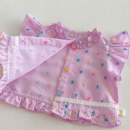 【BABY&KID】夏新作 フリルブラウスSK105212
