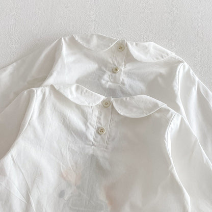 【BABY&KID】韓国風リボンタイシャツ、サロペットショーツSK103522