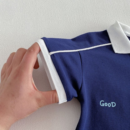 【BABY&KID】夏新作配色ロゴTシャツ、ショートパンツSK104624