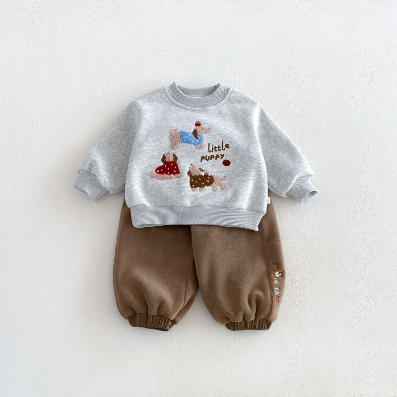 【BABY&KID】冬新作カートゥーンワッペントレーナーSK108503
