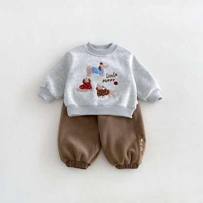 【BABY&KID】冬新作カートゥーンワッペントレーナーSK108503