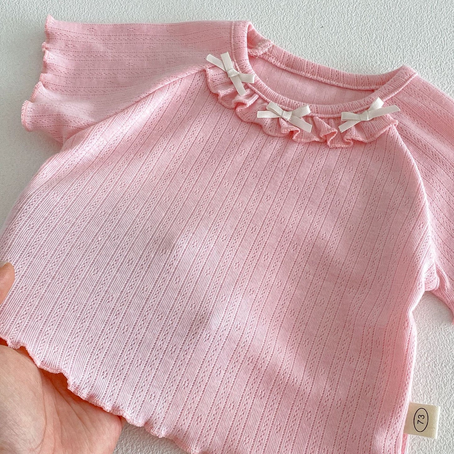 【BABY&KID】夏新作 フリル蝶結びTシャツSK105107